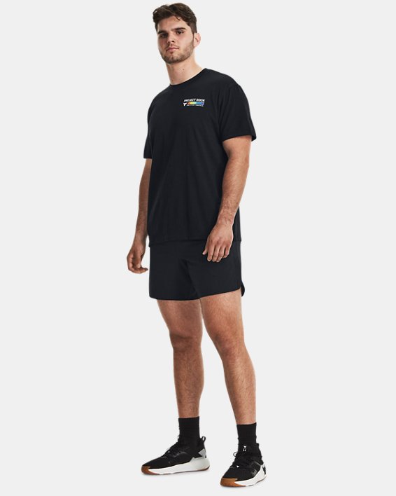 Men's Project Rock Thermal Bull Heavyweight Short Sleeve in Black image number 2
